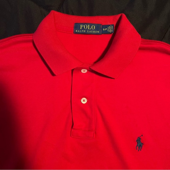 Polo Ralph Lauren Red Custom Fit Shirt Small - Picture 6 of 6